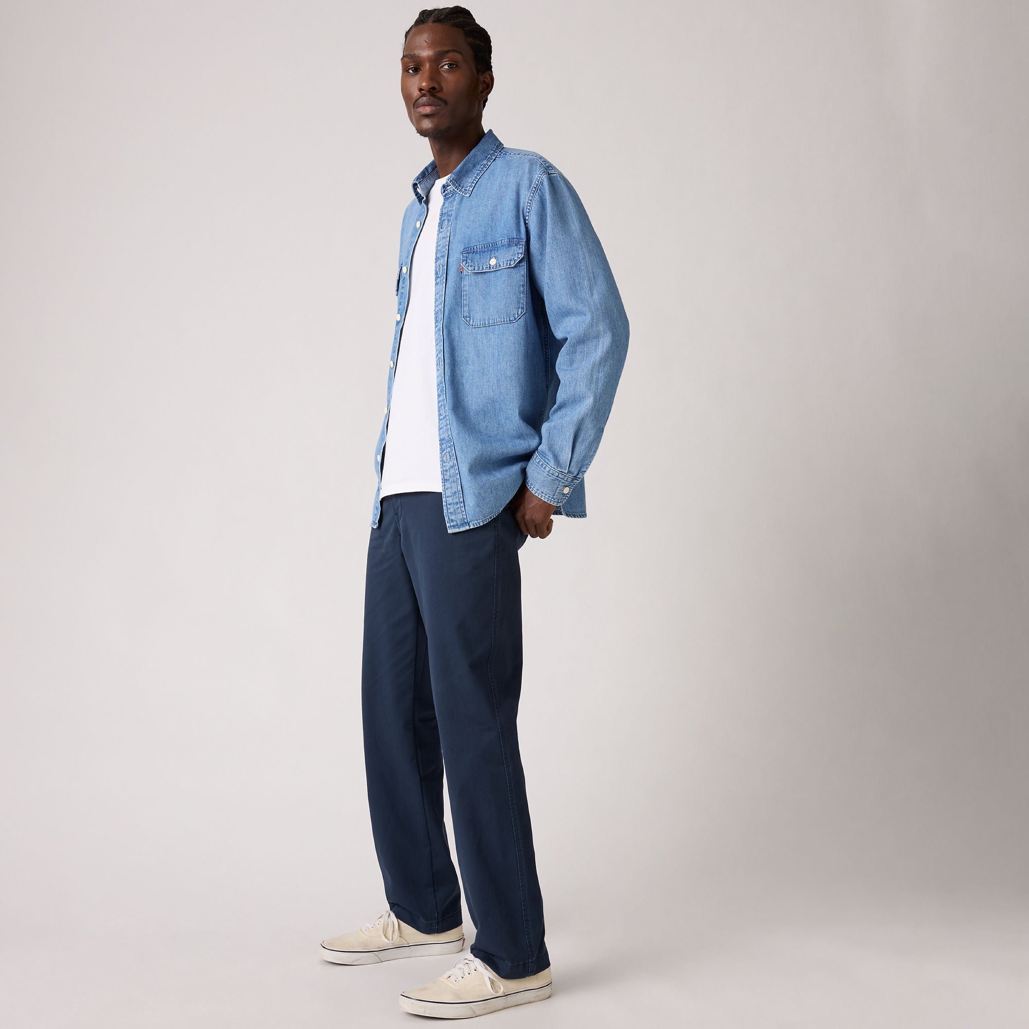 Levi's Men's XX Chino Relaxed Straight Navy Blazer Twill — Cotton